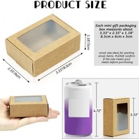 In Stock Mini Rectangle Kraft Paper Boxes with Clear Windows White Cardstock Food Grade Cake Box Recyclable Custom Size