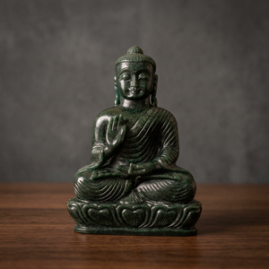 Estatua de Buda de Aventurina Verde Natural, Escultura de Piedra Preciosa Tallada a Mano, Decoración de Meditación al por Mayor - Product Image 1