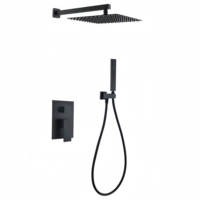NOUVEAU Ensemble de pommeau de douche dissimulé Pluie de pluie Salle de bain Robinet d'eau mural complet en laiton Système de robinet de douche pour bain chaud