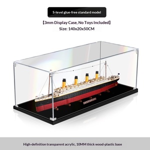 Boîte de présentation en acrylique transparente et légère (0,5 kg) pour <span class=keywords><strong>Titanic</strong></span> 29PF00096-89, anti-poussière, pour ranger la papeterie, les jouets et les câbles d'écouteurs - Product Image 3