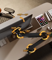 Support d'écran ergonomique en gros pour usine, bras de fixation simple pour écrans de 14 à 34 pouces, rotatif, inclinable, orientable, réglable en hauteur