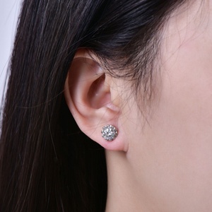 1 Fine Copper 14K Gold Plated Anti Tarnish Rabbit Arrow Bezel <b>Set</b> Round Cut 2CT VVS GRA Moissanite Jewelry Fashion <b>Stud</b> <b>Earrings</b> - Product Image 5