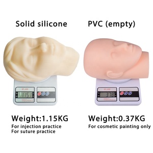 Tête de mannequin femme en silicone souple avec suture de peau osseuse Modèle de visage en PVC pour l'entraînement aux remplisseurs de Botox - Product Image 6