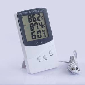 เทอร์โมมิเตอร์ไฮโกรมิเตอร์ดิจิตอล LCD รุ่น TA318 สำหรับใช้ภายใน/ภายนอกอาคาร ช่วงอุณหภูมิ -50~50 องศาเซลเซียส ช่วงความชื้น 10%~99%RH วัสดุ ABS สำหรับสำนักงาน ปรับแต่งได้ - Product Image 2