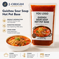 Pittige Zure Soep Hot Pot Basis Chinese Kruidensaus 500g Zakje Houdbaar Groothandel Fabriekslevering Restaurantgebruik