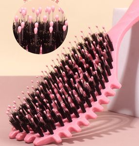 Compras Mixtas a Bajo Precio: Set de 4 Cepillos Desenredantes Profesionales de Plástico con Cerdas de Jabalí para Cabello Rizado - Product Image 5