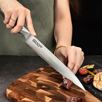 Couteau à découper la viande sur mesure de 8 pouces, couteau à trancher la viande en gros, couteau de barbecue, couteau à dinde de haute qualité à manche creux pour la cuisine