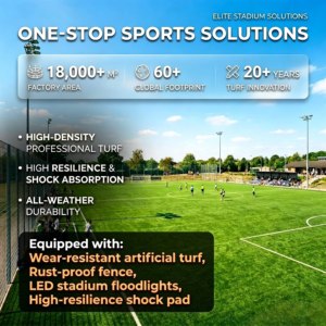 Commercial Grade Artificial Football Field with High Quality Turf Integrated <b>Lighting</b> Perimeter Fence and Quick Installation - Product Image 1