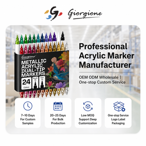 Giorgione - Marcadores de Pintura Acrílica Metálica de 24 Colores para Papelería, Venta al por Mayor, Suministros de Arte, Rotulador Acrílico Personalizado - Product Image 5