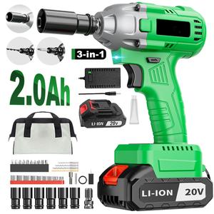 Llave de Impacto Inalámbrica de 20V para Bricolaje, 320nm de Torque, Compatible con Vehículos, Envío Directo desde Almacén Local en la UE Disponible, CW-20C-1 - Product Image 1