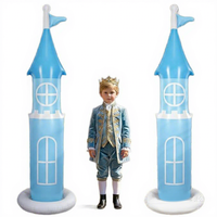 Château Gonflable Princesse Personnalisé en PVC, Vente en Gros Direct Usine, 190cm, Décoration de Fête d'Anniversaire pour Enfants, Accessoire Photo, Cour