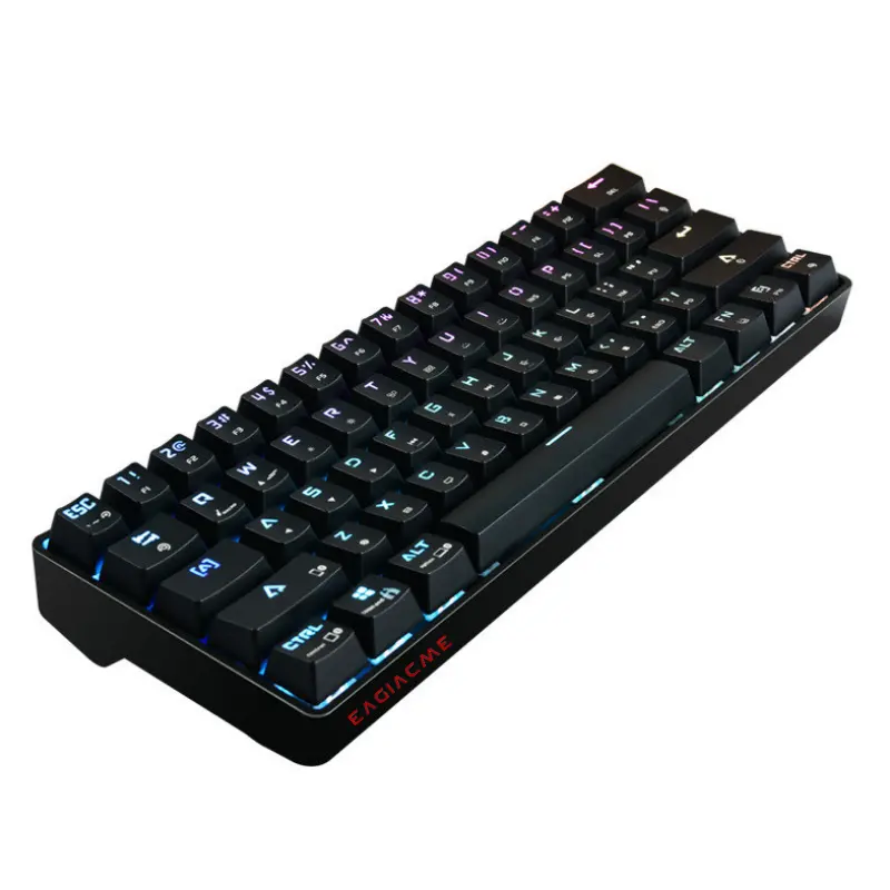 60% Mechanical Keyboard With RGB Backlit Wireless Gaming Keyboard Double Injection ABS Keycap Type-C Blue Switch