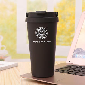 YEWAY kupalar isıtıcı kapaklı özel Logo kahve kupa çift duvar paslanmaz çelik termo kahve seyahat özelleştirilebilir siyah pembe - Product Image 4