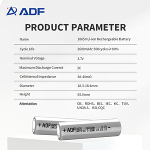 แบตเตอรี่ลิเธียมไอออน 3.7v 18650 2600mah เซลล์แบตเตอรี่ลิเธียมไอออน - Product Image 3