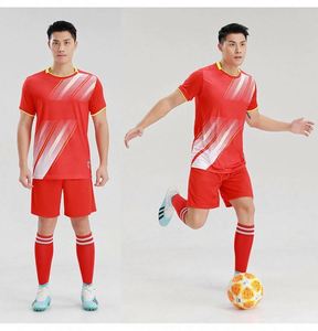 Men High Quality Soccer Uniform Set Design <b>Heat</b>-Transfer Printing Breathable Summer Team Wear Quick-Drying Football Jersey - Product Image 5