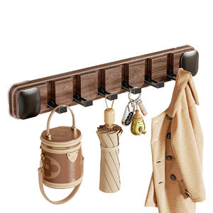 Gancho de pared moderno con ventosa, rectangular, extraíble, para colgar abrigos en la entrada, dormitorio o puerta, sin necesidad de taladrar. - Product Image 3