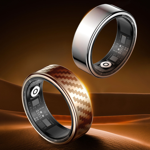 Fashion Smart Wearable Ring Stainless Steel Waterproof Heart Rate Blood Oxygen Step Monitoring Health Tracker Sleep Smart Rings