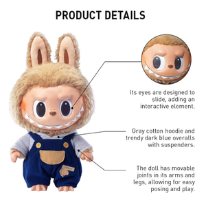 재고 있음 팝마트 라부부 휴식 시간 플러시 토이 비닐 플러시 인형 37cm 대형 장난감 - Product Image 4