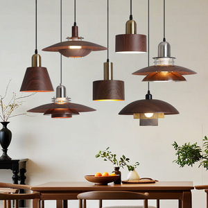 Lámpara Colgante de Madera de Nogal con Diseño Nórdico, Estilo Wabi Sabi, <span class=keywords><strong>para</strong></span> Restaurante, Comedor, Dormitorio, Sala de Estar, Cafetería - Product Image 1