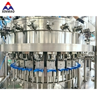 Ligne de production de remplissage de boissons gazeuses entièrement automatique 3 en 1 pour bouteilles en plastique, capacité de 6000 BPH