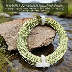NUOVO Filo da Pesca a Mosca Galleggiante Double Taper DT per Mosche Secche, con Anelli Saldati Pre-attaccati su Entrambe le Estremità, Reversibile per Uso Prolungato, 100FT - Product Image 3