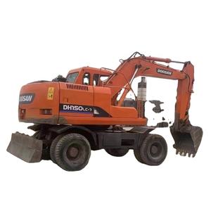 Excavatrice sur pneus Doosan DH150 d'occasion Yanmar Engine South Korea Origin 2018 Model 3000 Hours Core Gearbox Bearing Motor PLC - Product Image 1