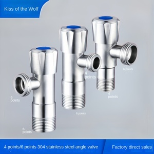 Válvula Angular de Acero Inoxidable Wolf's <span class=keywords><strong>Kiss</strong></span> JF2002 - Gran Flujo, Tres Vías, Cuatro/Seis Puntos, Uso Moderno en Baños, 1 Año de Garantía en Línea - Product Image 3