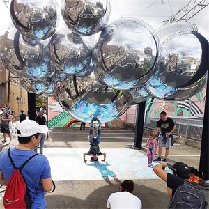 Large Metallic Inflatable Mirror Balls Ballon Wedding Party Decor Big Shiny Reflective <b>Balloons</b> Mirrior Sphere Ball Mirror Infla - Product Image 1
