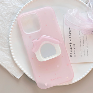 Custodia morbida TPU <span class=keywords><strong>rosa</strong></span> con cavalletto magnetico piccolo specchio stelle per <span class=keywords><strong>iPhone</strong></span> 16 15 14 13 12 <span class=keywords><strong>11</strong></span> - Product Image 3