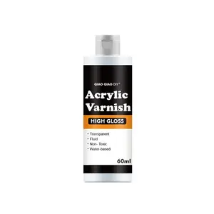 Timesrui 60ml UV Varnish Sealer Crystal Clear Liquid Acrylic Varnish Sealer Non-Yellowing Non-Toxic for Art Craft Sealing
