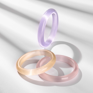 JD GEMS <span class=keywords><strong>Bracelet</strong></span> Jonc Œil-de-Chat Fabriqué à la Main Qualité Supérieure Pierre Naturelle <span class=keywords><strong>Clair</strong></span> de <span class=keywords><strong>Lune</strong></span> Violet - Product Image 3