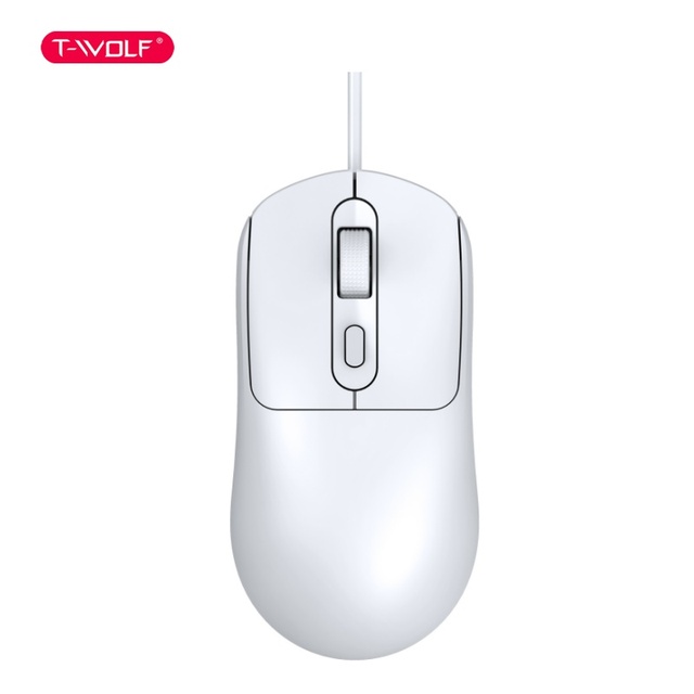 G580 Wired Ergonomic Mouse in White and Black for Office Use With Non-slip Stickers for Laptop Desktops  Hot Sale