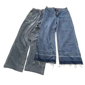 Popular al por mayor usado Boyfriend Jeans segunda mano holgado pierna ancha <span class=keywords><strong>Culotte</strong></span> Jeans <span class=keywords><strong>ropa</strong></span> de segunda mano Corea - Product Image 3