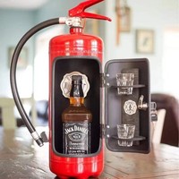 Mini boîte de rangement de vin en métal avec extincteur transfrontalier cadeau de Noël pour hommes outils de barre