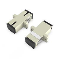 Adaptador de Fibra Óptica Multimodo Simplex SC-SC 50/125μm Color Gris, Acoplador de Baja Pérdida de Inserción para Centro de Datos LAN