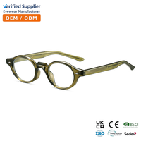Monture de lunettes réglable en TR90 CP avec fil, verres PC anti-lumière bleue haute définition, lunettes rondes rétro pour la vente en gros