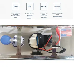 โถสุขภัณฑ์แบบแขวนผนังพลาสติก พร้อมเซ็นเซอร์และถังเก็บน้ำแบบติดผนัง สำหรับโครงการห้องน้ำโรงแรม - Product Image 2