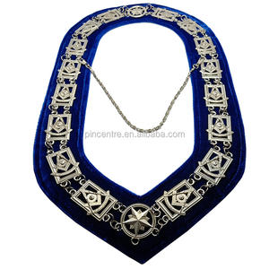 Masonic Regalia Knights Nights 레드 벨벳 템플러 체인 칼라 - Product Image 4