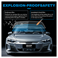 Film de protection de pare-brise de voiture KPU auto-réparateur transparent de luxe, épaisseur 6,5 mil, anti-rayures, protection UV à 99%, haute transparence