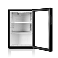 Réfrigérateur mini-bar de haute qualité 62L, porte en verre de luxe, compresseur, installation portable, électrique, usage domestique, hôtel, extérieur