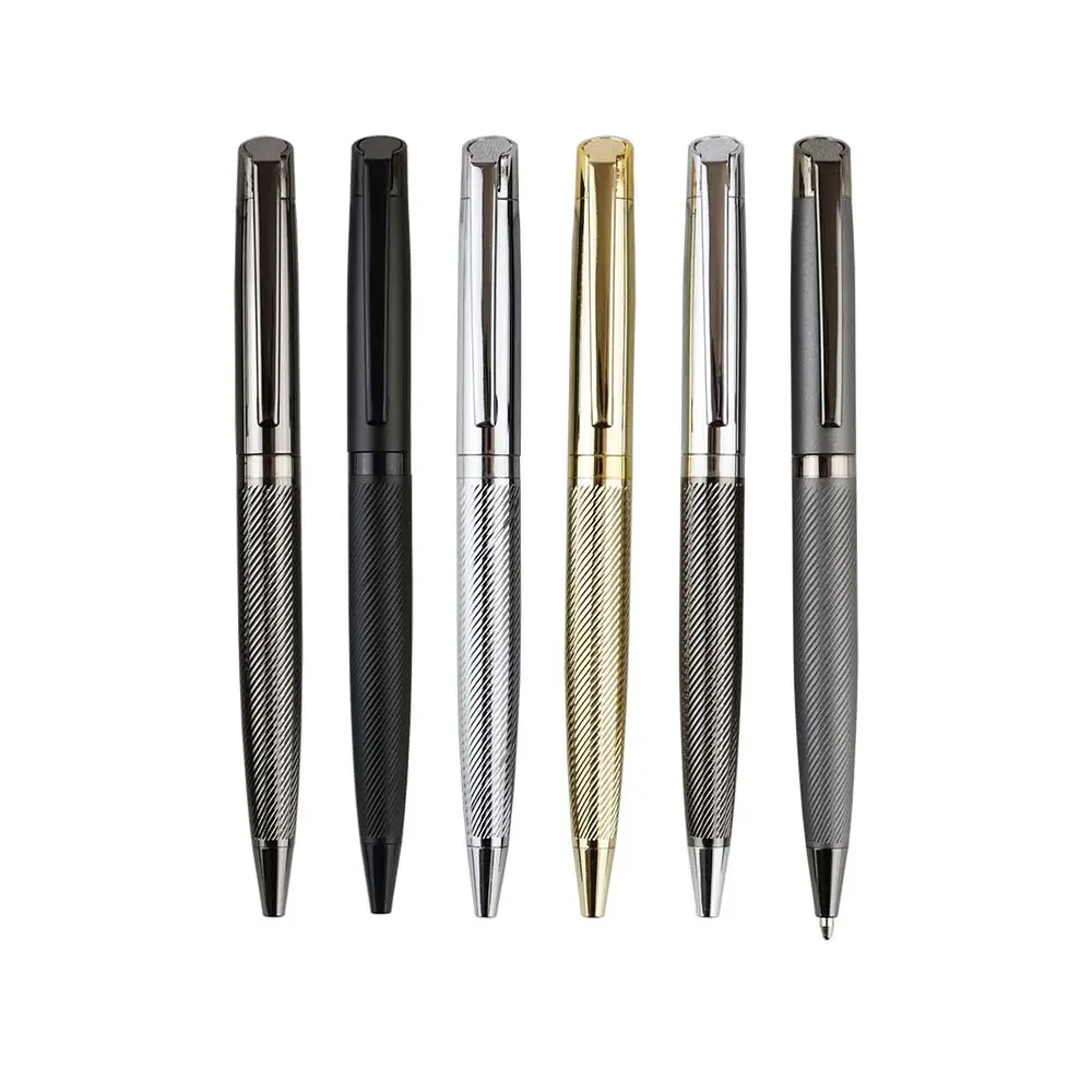 GemFully caneta esferográfica de metal preto para sublimação, caneta esferográfica de tinta azul, produto em grande venda, novidade em 2024