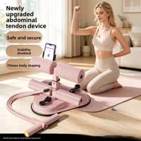 Assistant à abdominaux amélioré à 3 ventouses, appareil multifonctionnel pour l'entraînement abdominal à domicile et le renforcement du tronc