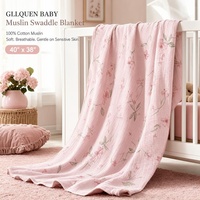 Couverture Bébé en Mousseline Douce Imprimé Nuage Arc-en-ciel, Peluche Réconfortante Écologique Non Toxique, Taille Personnalisée