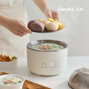 Olayks Electric Rice Cooker 1.5L Multifunctional Stainless Steel <b>Drum</b> Shape For Home Use - Product Image 5