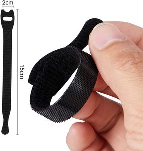 Attache de câble personnalisée avec boucle à crochet auto-agrippante dos à dos en rouleau continu pour la durabilité de l'organisation - Product Image 4