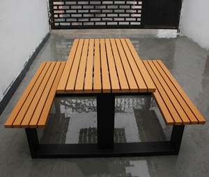 <span class=keywords><strong>Mesa</strong></span> de Picnic Moderna para Exteriores con Banco, de Madera Compuesta, para Patio o Jardín, Venta de Fábrica - Product Image 2