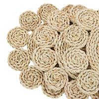 Gewebte Natürliche Geflochtene Maisblatt-Tischsets Umweltfreundliche Platzdeckchen Hohle Platzteller für Thanksgiving Weihnachten Esstisch