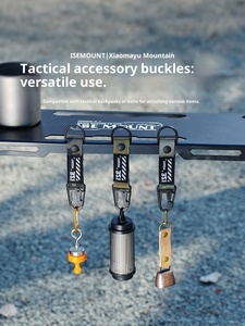 ISE MOUNT Mousqueton court multifonctionnel en sangle pour extérieur, porte-clés, sac à dos, pêche à la <span class=keywords><strong>carpe</strong></span> en eau douce, tactique - Product Image 3