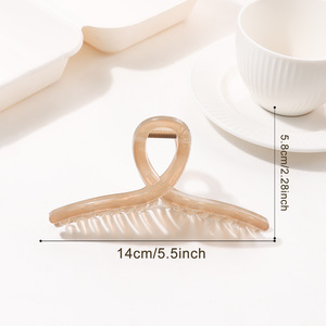 LRTOU 批发时尚女式发饰透明大号丝带交叉发夹简约发夹适合女孩 - Product Image 6