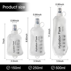 150ml 250ml 500ml Custom Logo TPU Soft Flask Water Bottle BPA-Free <strong>Hydration</strong> <strong>Bladder</strong> for Sports and Outdoor Activities - Product Image 5